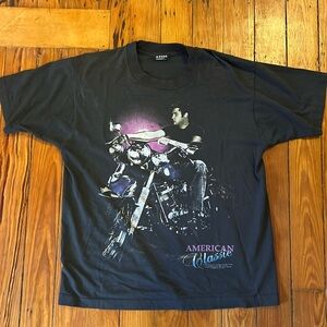 vintage 1992 elvis presley american classic motorcycle shirt large single stitch